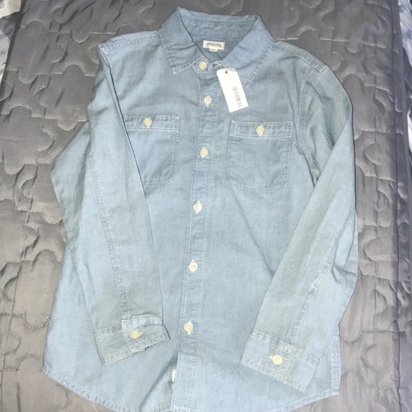 BNWT long sleeve button down boys size 5-6 - Picture 1 of 5
